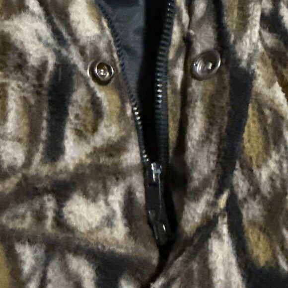 Vintage Cabela's Dry Plus Fleece Overalls Size Large Mossy Oak Camo Suspenders - Picture 7 of 13